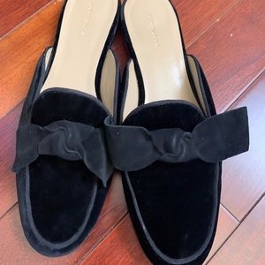 Ann Taylor Black Sienna Velvet Mule/Slide